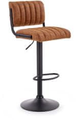 Halmar Barová židle H88, černá / hnědá