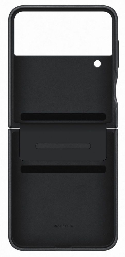 Levně Samsung Flipový kožený kryt Z Flip4 Black, EF-VF721LBEGWW černý