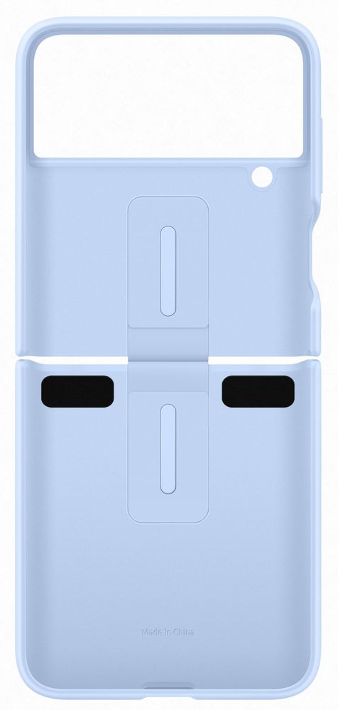 Samsung Silikonový kryt s držákem Z Flip4 Arctic Blue, EF-PF721TLEGWW modrá