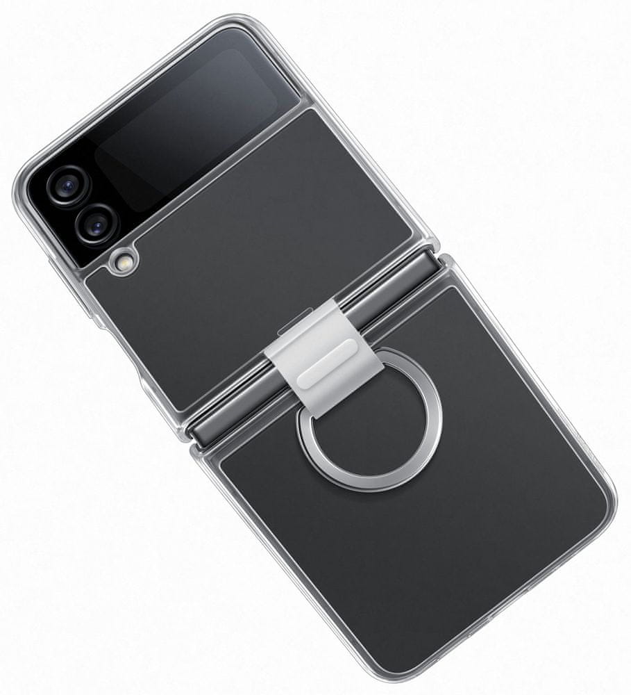 Levně Samsung Clear Cover with Ring Z Flip4 Transparent, EF-OF721CTEGWW
