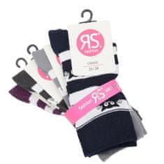 RS dámské bavlněné pruhované ponožky kočičky 6102722 4-pack, 35-38