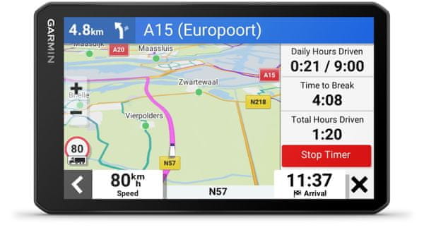 GPS navigace kamiony Dezl LGV710 MT-D, mapa Evropy, doživotní aktualizace, Bluetooth hands-free, Wi-Fi