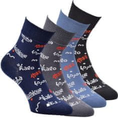RS dámské bavlněné vzorované ponožky bez gumiček 6101221 4-pack, 35-38
