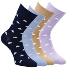 RS dámské bavlněné vzorované elastické ponožky obláčky 6101722 4-pack, 35-38