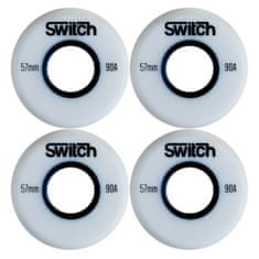 Switch Boards 4 kusů bílých koleček pro agresivní kolečkové brusle 57 x 24 mm 90A