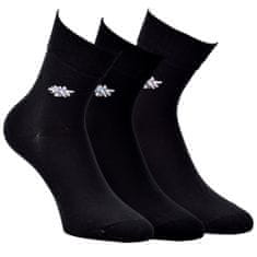 RS dámské bavlněné zdravotní ponožky s kotníkovým vzorem 6101521 3-pack, černá, 35-38