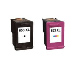 Naplnka HP 653 XL - multipack kompatibilních kazet 3YM75AE + 3YM74AE
