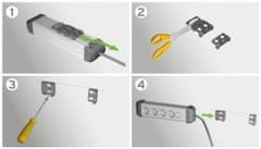 Brennenstuhl 6-násobná prodlužovací lišta s přepěťovou ochranou a USB, 3 m Protect-Line černá Brennenstuhl 1391010610