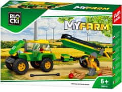 Blocki Blocki stavebnice MyFarm farma Traktor s přívěsem kompatibilní 164 dílů