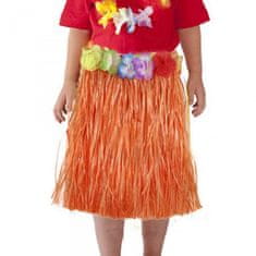 Sukně dětská havajská - Hawaii - oranžová - délka 45 cm