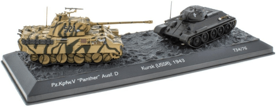 Atlas Models set - Pz.Kpfw.V Ausf. D Panther vs. T-34/76, Kursk, SSSR, 1943, 1/72