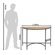 Clayre & Eef Konzolový stolek dřevo a kov 50669