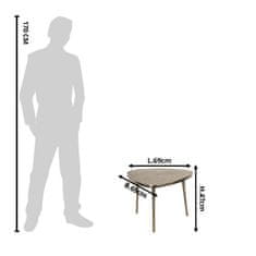 Clayre & Eef Hliníkový konferenční stolek 50422M