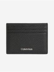 Calvin Klein Černé kožené pouzdro na kreditní karty Calvin Klein UNI
