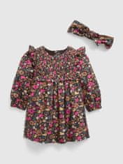 Gap Baby šaty floral s čelenkou 18-24M
