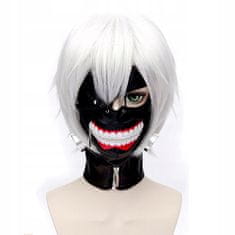 Korbi Tokyo Ghoul paruka, Kaneki Ken cosplay, šedé bílé vlasy