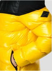 Replay Černo-žlutá pánská prošívaná zimní bunda Replay M