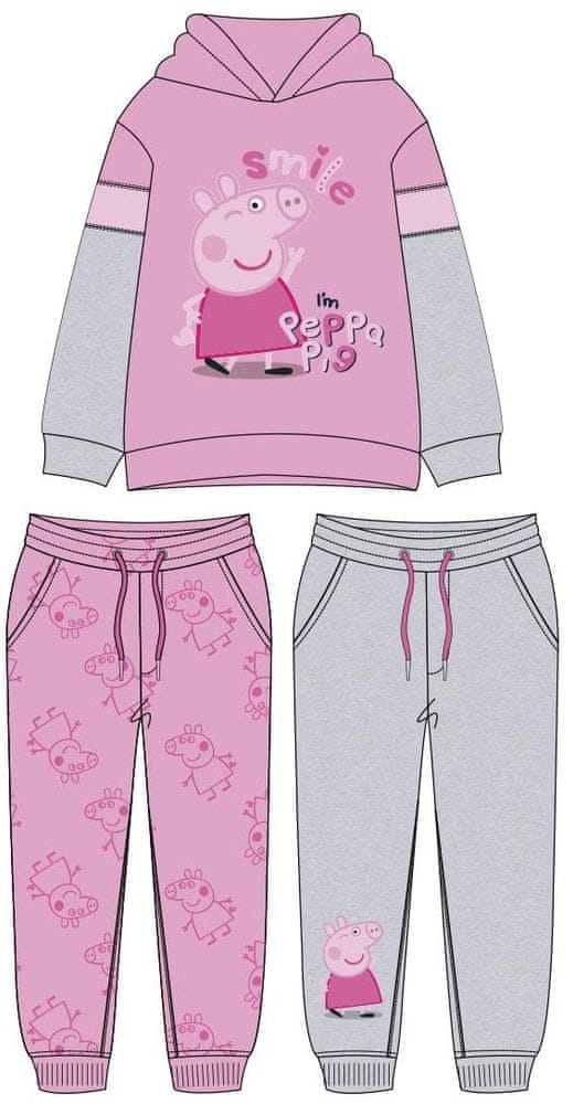 Levně Disney dívčí tepláková souprava Peppa Pig 2900000119 růžová 104