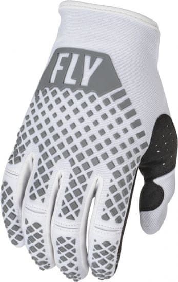 Fly Racing rukavice KINETIC černo-bílo-šedé