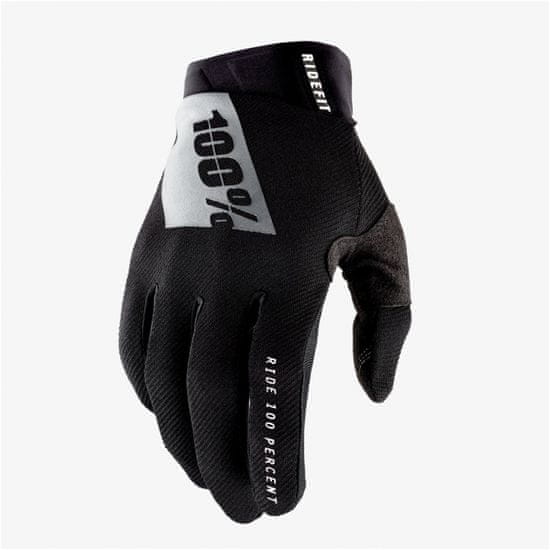 100% rukavice RIDEFIT černo-bílo-šedé