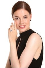 JwL Luxury Pearls Okouzlující prsten s černou perlou a zirkony JL0760 (Obvod 52 mm)