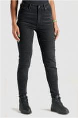 PANDO MOTO kalhoty jeans KUSARI COR 01 Long dámské washed černé 30
