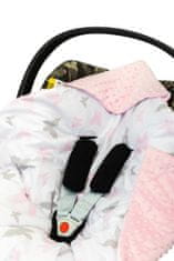 BOMIMI Zavinovací deka do autosedačky motýlci, růžová