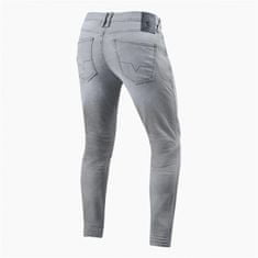 REV´IT! kalhoty jeans PISTON 2 SK Long světle šedé used 34