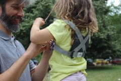 Homb Rodičovský batoh s nosičem na záda světle šedý