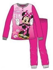 Sun City Dívčí bavlněné pyžamo Minnie Mouse - tm. ružové 7 let
