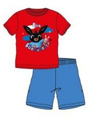 Sun City Chlapecké letní bavlněné pyžamo zajíček Bing - červené 5-6 let