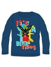 E plus M Chlapecké tričko s dlouhým rukávem Zajíček Bing - tm. modré 92