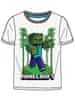 Chlapecké bavlněné tričko s krátkým rukávem Minecraft - Zombie - bílé