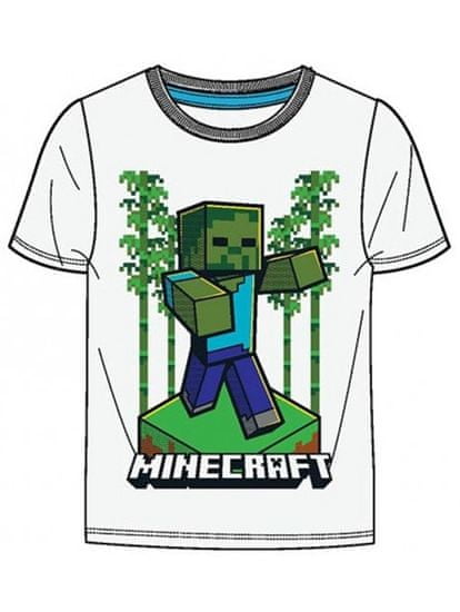Fashion Union Chlapecké bavlněné tričko s krátkým rukávem Minecraft - Zombie - bílé