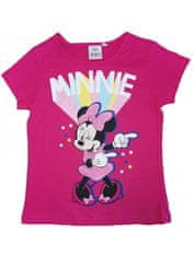 Sun City Dívčí tričko s krátkým rukávem Minnie Mouse - Disney - růžové