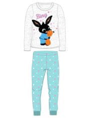 E plus M Dívčí bavlněné pyžamo zajíček Bing a Flop - sv. šedé
