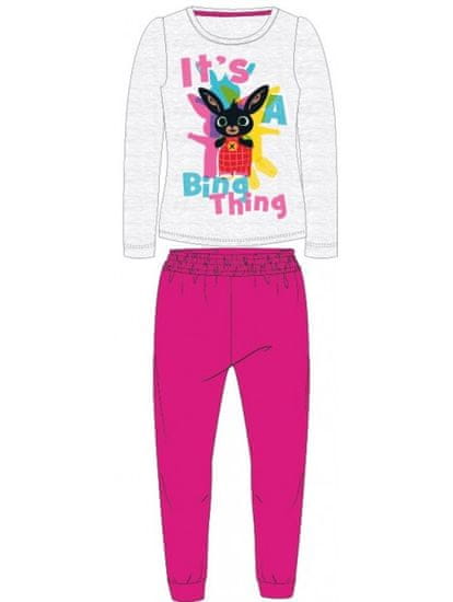 E plus M Dívčí bavlněné pyžamo zajíček Bing - růžové
