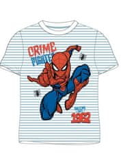 E plus M Chlapecké tričko s krátkým rukávem Spiderman - pruhy - sv. modré 134