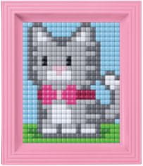 Pixelhobby Diamantové malování s rámečkem - kotě (růžová)
