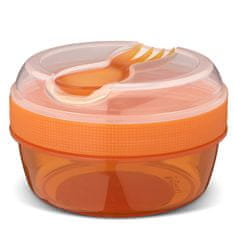 Carl Oscar Box na svačinu s chladicím diskem N'ice Cup 0,3l + 0,15l - oranžový