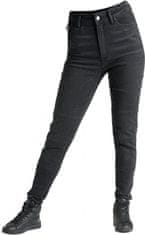 PANDO MOTO kalhoty jeans KUSARI COR 01 Short dámské washed černé 28