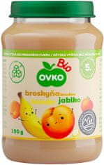 OVKO Bio broskvová s banány a jablky OVKO 190 g