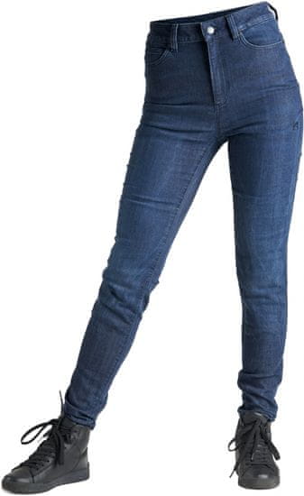 PANDO MOTO kalhoty jeans KUSARI COR 02 Short dámské washed modré