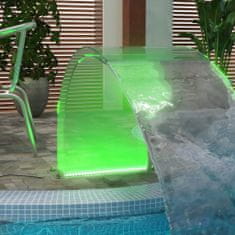 Greatstore Bazénová fontána s RGB LED osvětlením akryl 50 cm