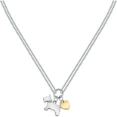 Morellato Dvojitý bicolor náhrdelník Dog&Heart Mascotte SAVL01