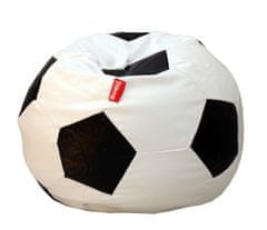 Beanbag Sedací vak fotbalový míč 90 cm, bílá/černá