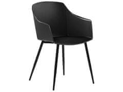 Beliani Sada 2 černých jídelních židlí FONDA