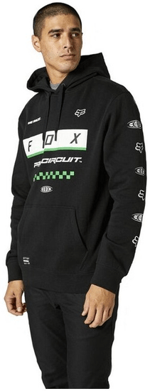 FOX mikina PRO CIRCUIT PO Fleece černo-bílo-zelená