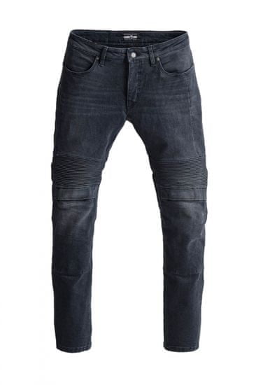 PANDO MOTO kalhoty jeans KARL DEVIL 9 Short washed černé