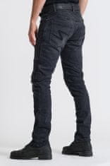 PANDO MOTO kalhoty jeans KARL DEVIL 9 Short washed černé 32